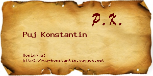 Puj Konstantin névjegykártya